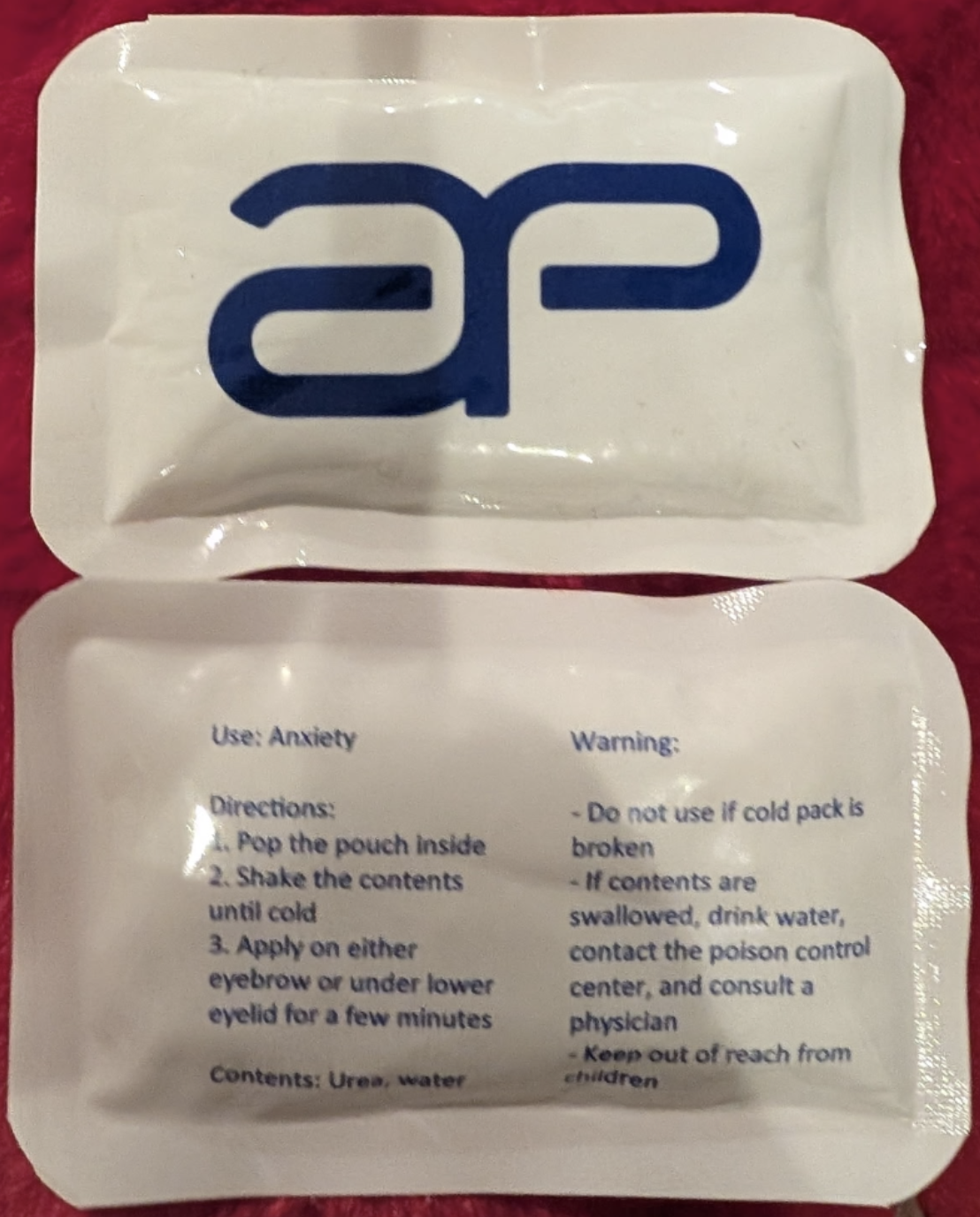 Anxiety Pack cold compress